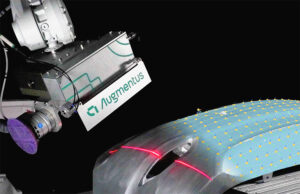 Augmentus has developed a industrial robotics stack including 3D scanning, seen here, and adaptive motion.