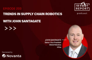 headshot of John santagate and the podcast logo.